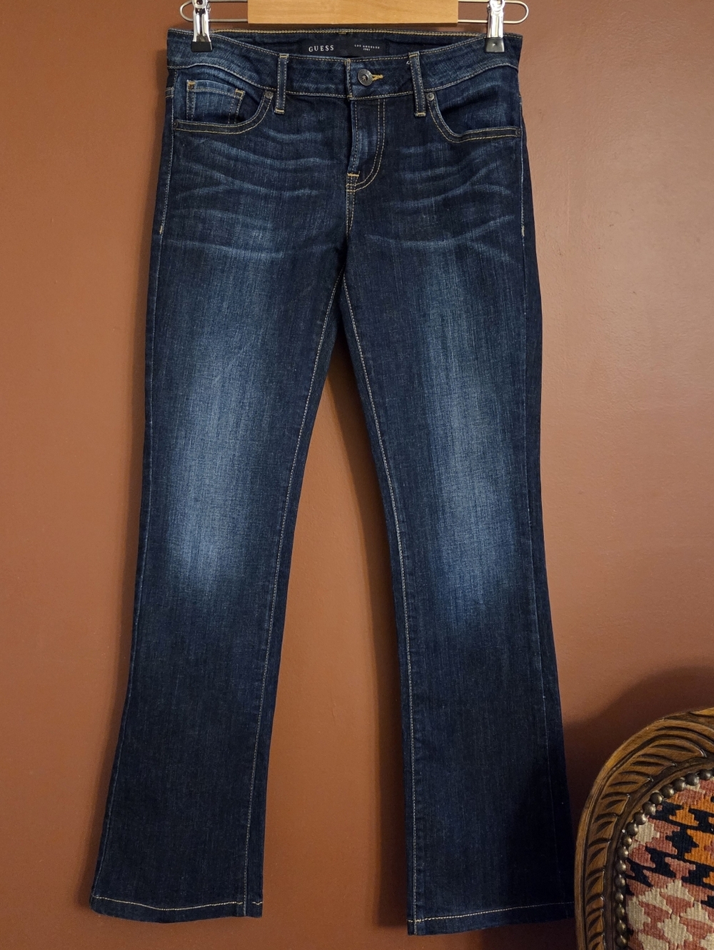 GUESS Women's Dark Wash Bootcut Jeans - Blue